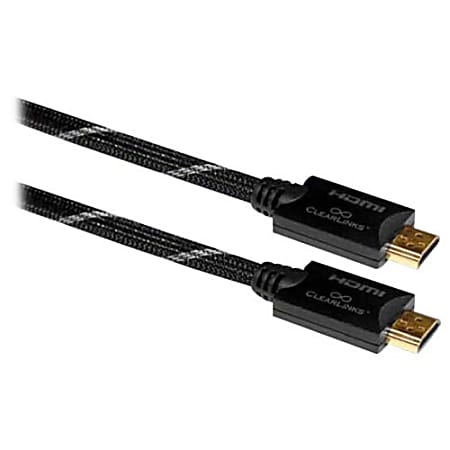 CLEARLINKS CL-HDMI-PG-6.6FT Premium Gold Series High-Speed Cable - 6.60 ft HDMI A/V Cable - First End: 1 x HDMI Male Digital Audio/Video - Second End: 1 x HDMI Male Digital Audio/Video - Black