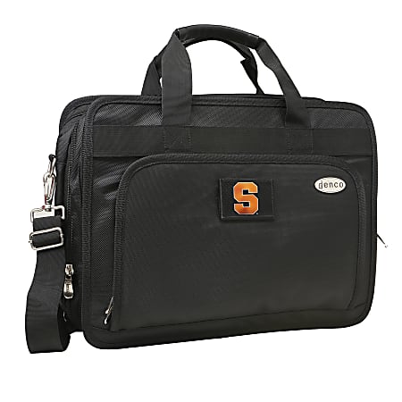Denco Sports Luggage Expandable Briefcase With 13" Laptop Pocket, Syracuse Orange, Black