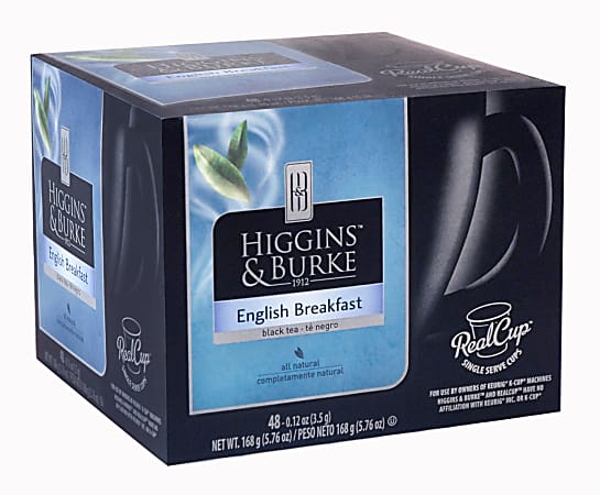 Higgins & Burke English Breakfast Tea RealCup™ Capsules, 5.08 Oz. Box Of 48