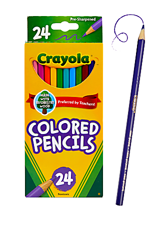 Crayola® Color Pencils, Assorted Colors, Box Of 24 Color Pencils