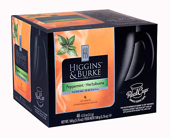 Higgins & Burke RealCup™ Peppermint Herbal Tea Capsules, 5.08 Oz. Box Of 48