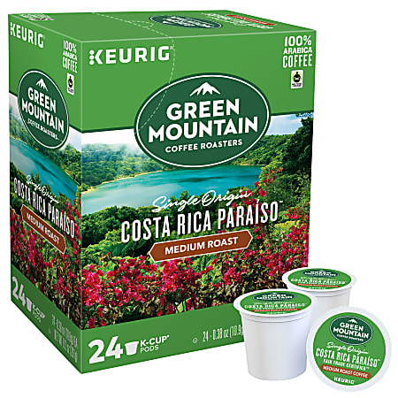 Green Mountain Coffee® Single-Serve Coffee K-Cup® Pods, Costa Rica Paraíso, Carton Of 24