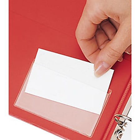 Plastic Countertop 1-Pocket Business Card Holder - 3 3/4L x 1W x 2H
