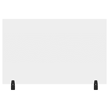 LUX DIVWT Reclaim Acrylic Clamp-On Sneeze Guard Cubicle Wall Extender, 48" x 30", Clear