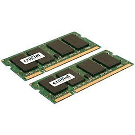 Crucial 8GB DDR2 SDRAM Memory Module - 8GB (2 x 4GB) - 800MHz DDR2-800/PC2-6400 - Non-ECC - DDR2 SDRAM - 200-pin SoDIMM