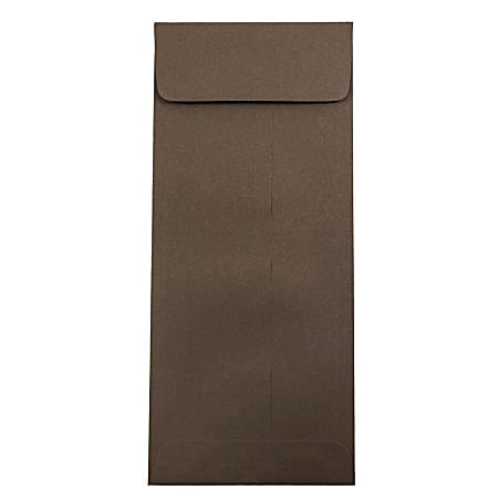JAM Paper® Premium Policy Envelopes, #12, Gummed Seal, 100% Recycled, Chocolate Brown, Pack Of 50 Envelopes
