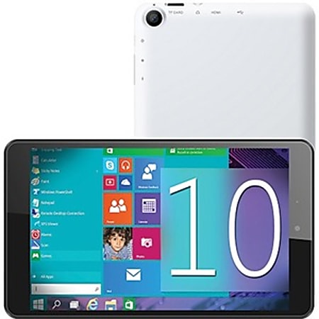 Supersonic SC-8021W Tablet - 8" - 1 GB RAM - 16 GB Storage - Windows 10 - Intel Atom Z3735G Quad-core (4 Core) 1.33 GHz microSD Supported - 1280 x 800 - In-plane Switching (IPS) Technology Display - 2 Megapixel Front Camera