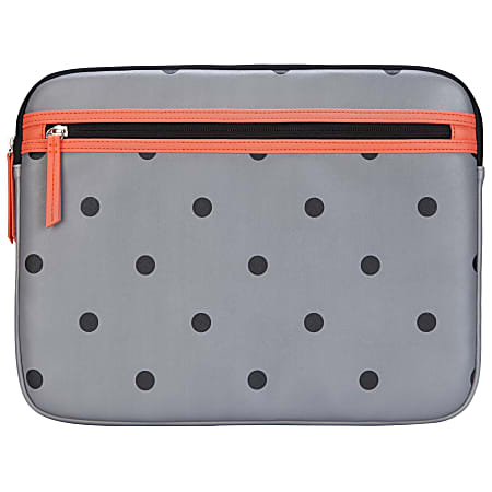Targus® Arts Edition Laptop Sleeve For 14" Laptops, Gray/Black Polka Dots