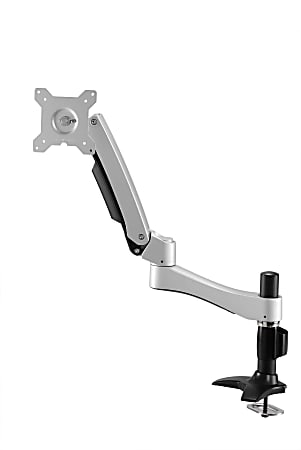 Amer Mounts Long Articulating Monitor Arm with Grommet Base for 15"-26" LCD/LED Screens - Supports up to 22lb monitors, +90/- 20 degree tilt and VESA 75/100