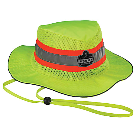 Ergodyne Chill-Its 8935MF Evaporative Microfiber Ranger Hat, Small/Medium, Lime