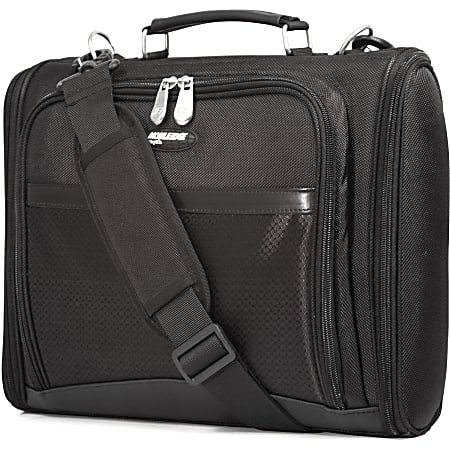Mobile Edge Express Carrying Case (Briefcase) for 16" Notebook, Chromebook - Black - 1680D Ballistic Nylon Body - Shoulder Strap, Handle - 12.3" Height x 15.5" Width x 3" Depth