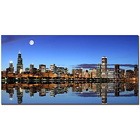 Trademark Global Chicago IL Gallery-Wrapped Canvas Print By Yakov Agani, 16"H x 32"W