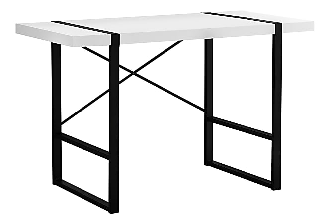 Monarch Specialties Jared 49"W Computer Desk, White/Black