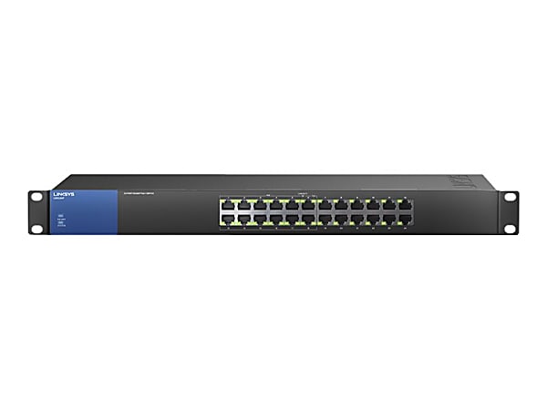 Linksys Business LGS124P - Switch - unmanaged - 12 x 10/100/1000 (PoE+) + 12 x 10/100/1000 - rack-mountable - PoE+ (120 W) - AC 100/230 V