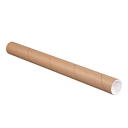 Office Depot® Brand Mailing Tubes With Caps, 2" x 15", Kraft, Case Of 12 Tubes