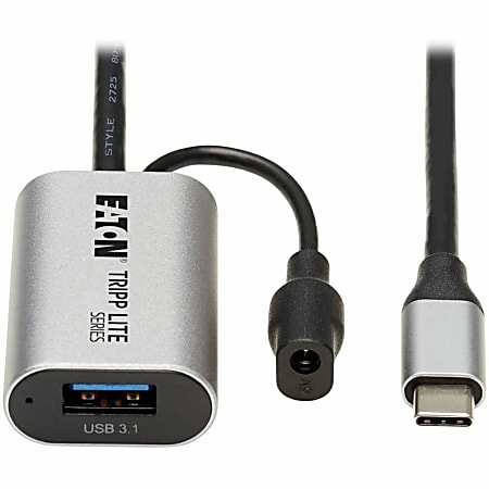 Tripp Lite USB C Active Extension Cable USB C to USB-A USB 3.1 Gen 1 M/F 5M - First End: 1x Type A Female USB, First End: 1x Power - U33005MC2A