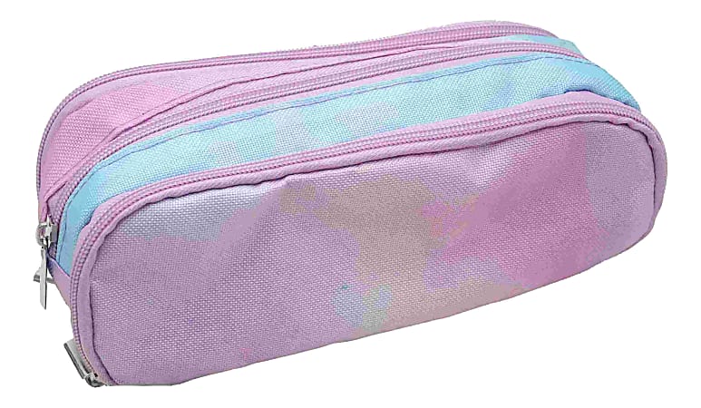 Office Depot&reg; Brand Multi-Pocket Pencil Pouch, 3-1/2" x 7", Tie Dye