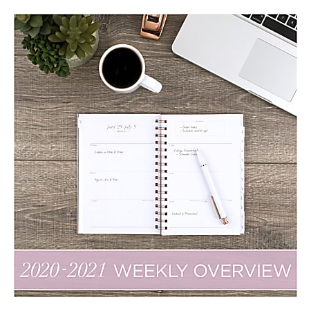 Small Customizable 1442-201A-19 , Model: 1442-201A-19-21 Workstyle Academic Planner 2020-2021 5-1//2 x 8-1//2 Cambridge Weekly /& Monthly Planner Dusty Pink