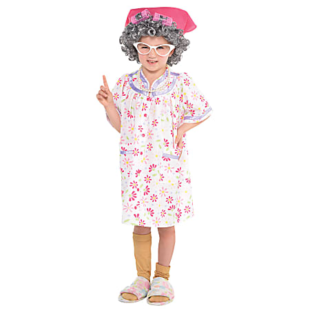 Amscan Little Old Lady Girls' Halloween Costume, Medium, Multicolor