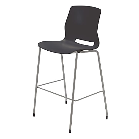 KFI Studios Imme Stacking Bar Stool, 44"H, Black/Silver