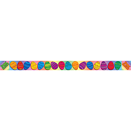 Scholastic Bulletin Board Border, Easter Eggs, 3" x 36'