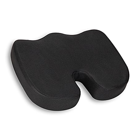 Mind Reader Memory Foam Seat Cushion, 2-3/4"H x 13-1/2"W x18"D, Black
