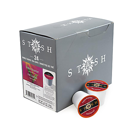 Stash English Breakfast Black Tea Single-Serve K-Cups®, 1 Oz, 24 Pods Per Pack, Carton Of 4 Packs