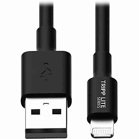 Eaton Tripp Lite Series USB-A to Lightning Sync/Charge Cable (M/M) - MFi Certified, Black, 3 ft. (0.9 m) - M100003BK