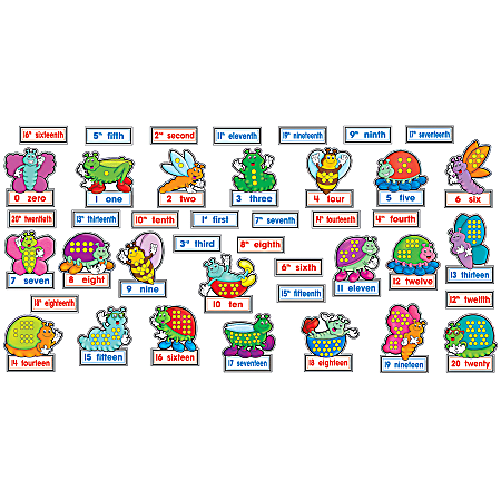 Scholastic 0-20 Bugs Bulletin Board Set, 18" x 24"