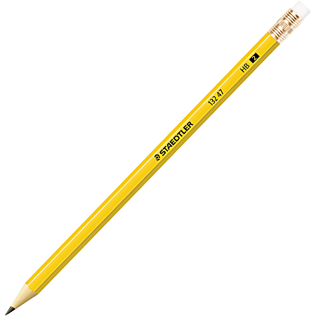 STAEDTLER® Presharpened Pencils, Presharpened, #2HB, Yellow Barrel, Pack of 12