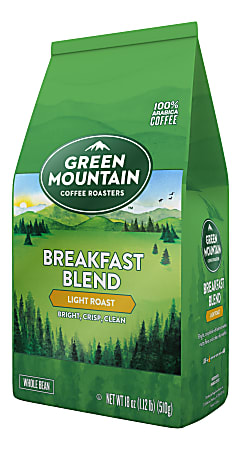 Green Mountain Coffee® Whole Bean Coffee, Breakfast Blend, 18 Oz Per Bag