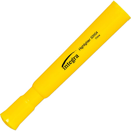 Integra Liquid Highlighters - Chisel Marker Point Style - Yellow - 1 Dozen