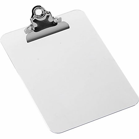 Sparco Plastic Clipboard, 6" x 9", Clear