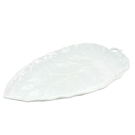 Martha Stewart Fine Ceramic Platter, 19”, White