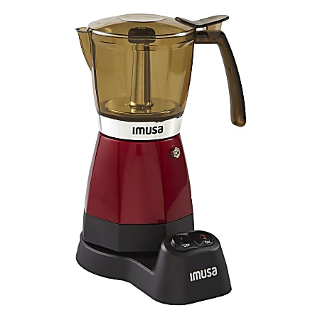IMUSA Electric 3 And 6 Cup Moka Maker Red - Office Depot