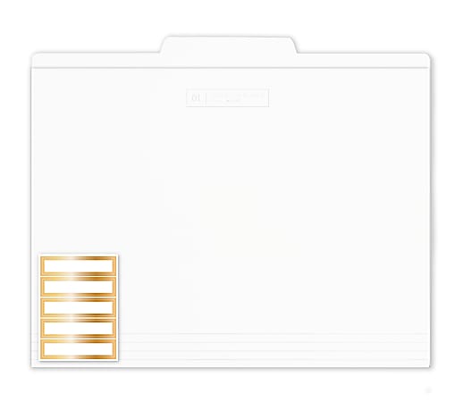 Russell & Hazel Standard File Folders, 11-3/4" x 9-3/4", White, Pack Of 12 Folders