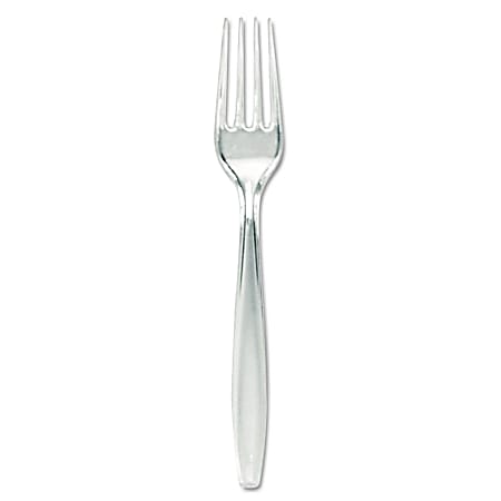 Dixie® Heavyweight Plastic Forks, Clear, Pack Of 1,000 Forks