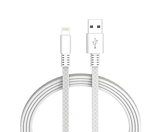 Ativa® Lightning-To-USB Cable, 6', Gray Tellis
