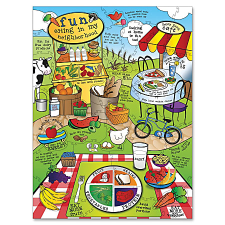 Creativity Street Land of Nutrition Giant Puzzle - Theme/Subject: Fun, Learning - Skill Learning: Nutrition, Food, Shape, Grasping - 63 Pieces