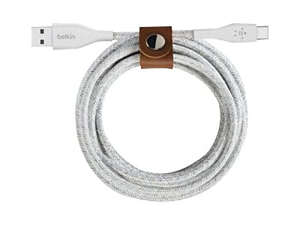 Belkin DuraTek Plus - USB cable - 24 pin USB-C (M) to USB (M) - 4 ft - white