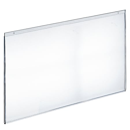 Azar Displays Wall-Mount U-Frame Acrylic Sign Holders, 17" x 22", Clear, Pack Of 10