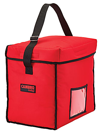 Cambro Delivery GoBags, 13" x 9" x 13", Red, Set Of 4 GoBags