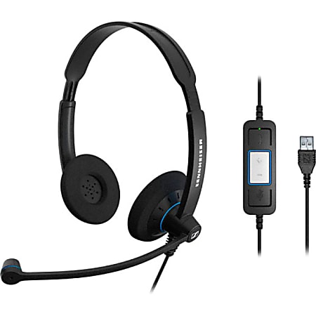 Sennheiser SC 60 USB CTRL Headset Stereo USB Wired 60 Hz 16 kHz