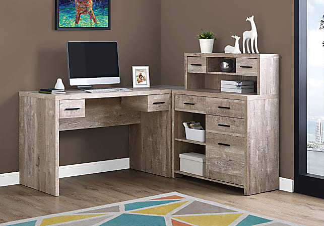 Office depot computer desk with sales hutch