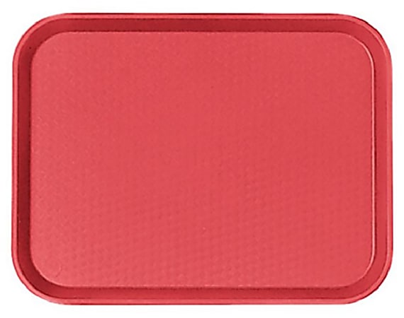 Cambro Fast Food Trays, 14" x 18", Red, Pack Of 12 Trays