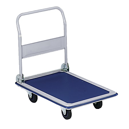 Sparco Folding Platform Truck, 660 Lb. Capacity, Blue/Gray