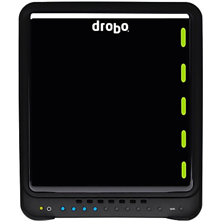 Drobo Drobo 5D DAS Array - 5 x HDD Supported - 20 TB Supported HDD Capacity - 6 x SSD Supported - Serial ATA/600 Controller - RAID Supported - 5 x Total Bays - 5 x 3.5" Bay - Desktop