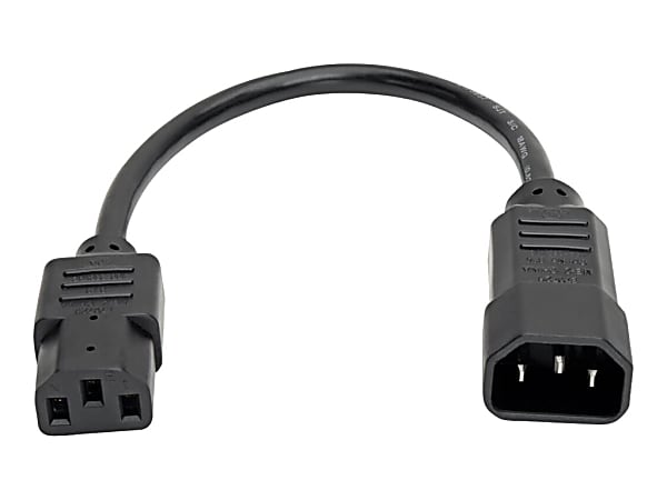 Eaton Tripp Lite Series PDU Power Cord, C13 to C14 - 10A, 250V, 18 AWG, 1 ft. (0.31 m), Black - Power extension cable - IEC 60320 C14 to power IEC 60320 C13 - AC 100-250 V - 10 A - 1 ft - black
