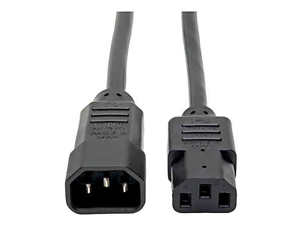 Eaton Tripp Lite Series PDU Power Cord, C13 to C14 - 10A, 250V, 18 AWG, 1 ft. (0.31 m), Black - Power extension cable - P004001