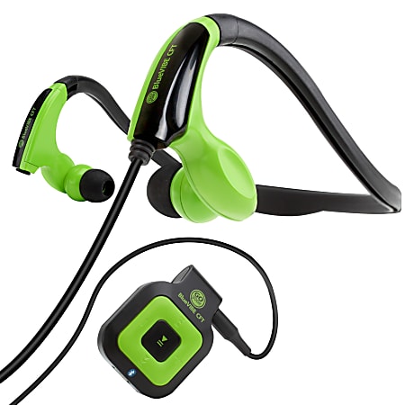 GOgroove BlueVIBE CFT Bluetooth® Wireless Behind-The-Head Headphones, Green